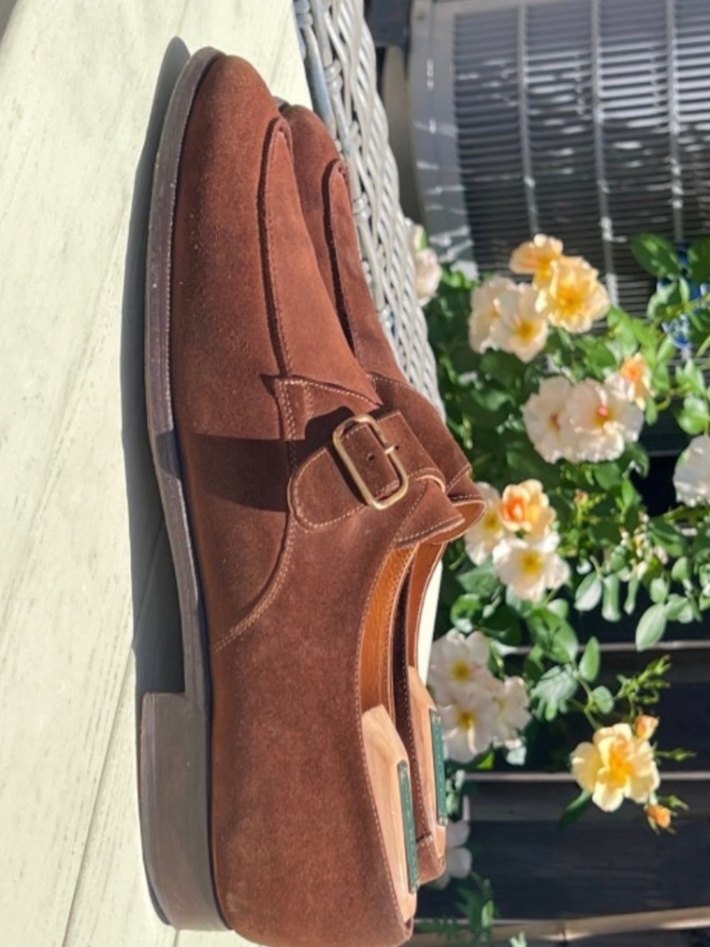 Polo Ralph Lauren Single Monk Strap Suede Shoes